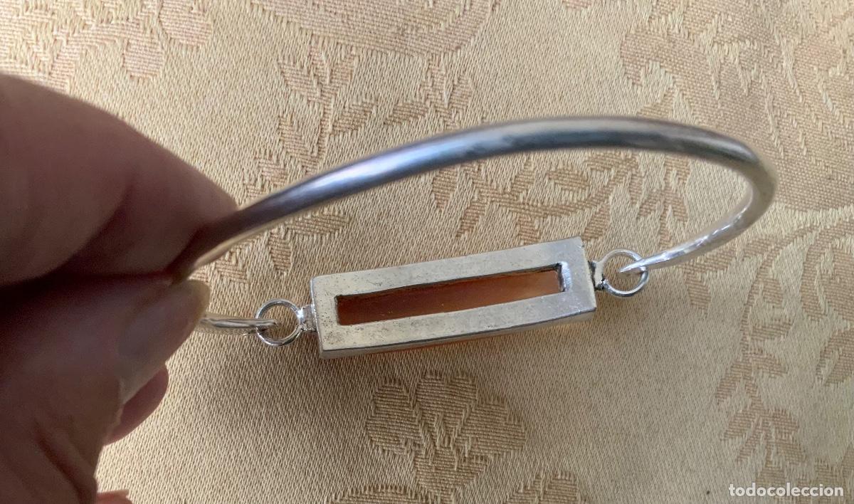 Joyeria: ANTIGUA PULSERA R&Iacute;GIDA DE &Aacute;MBAR DEL B&Aacute;LTICO Y PLATA - Foto 12