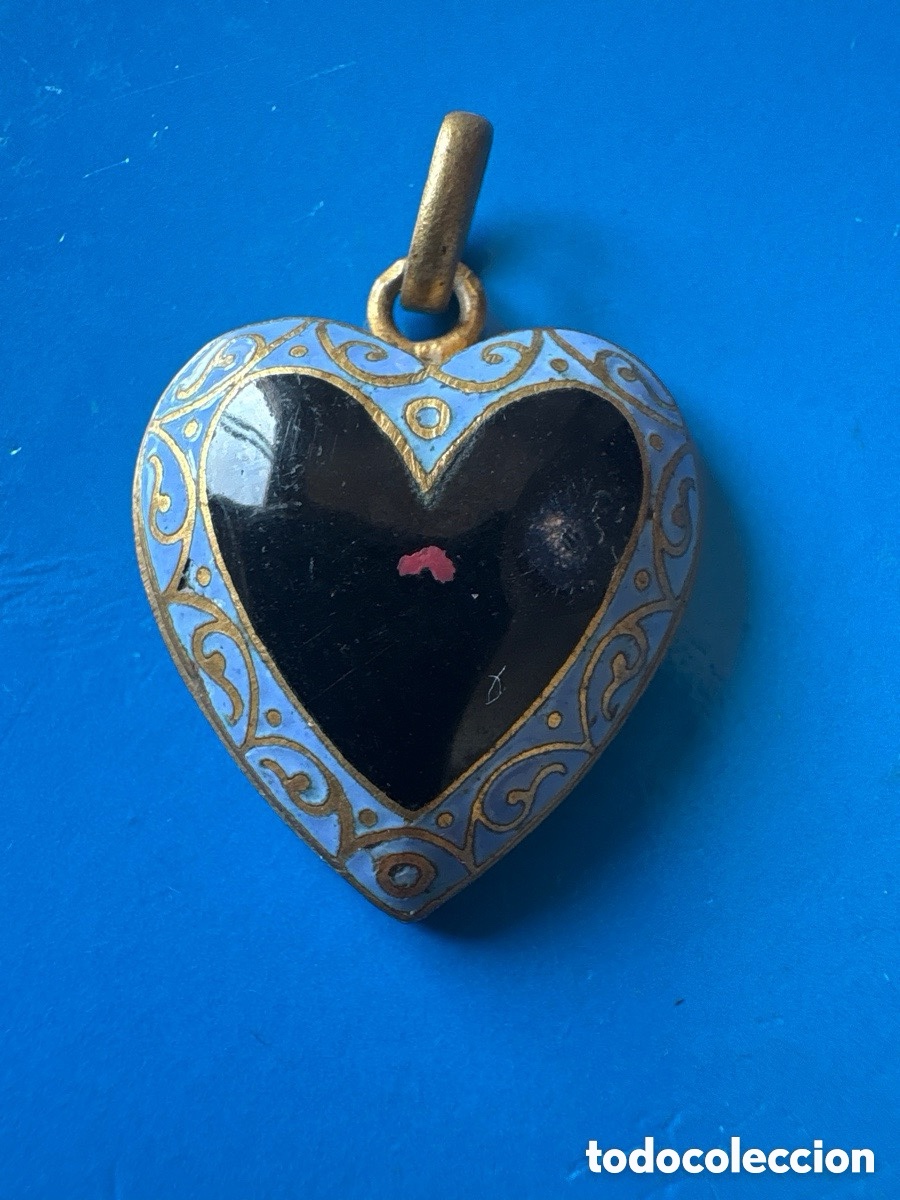 Joyeria: Colgante coraz&oacute;n cloisonne (A19) - Foto 1