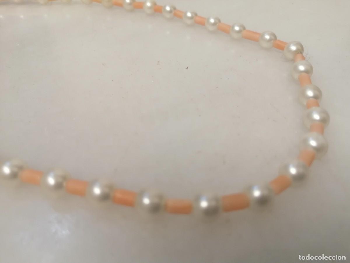 Joyeria: Collar de perlas y coral rosa - Foto 2