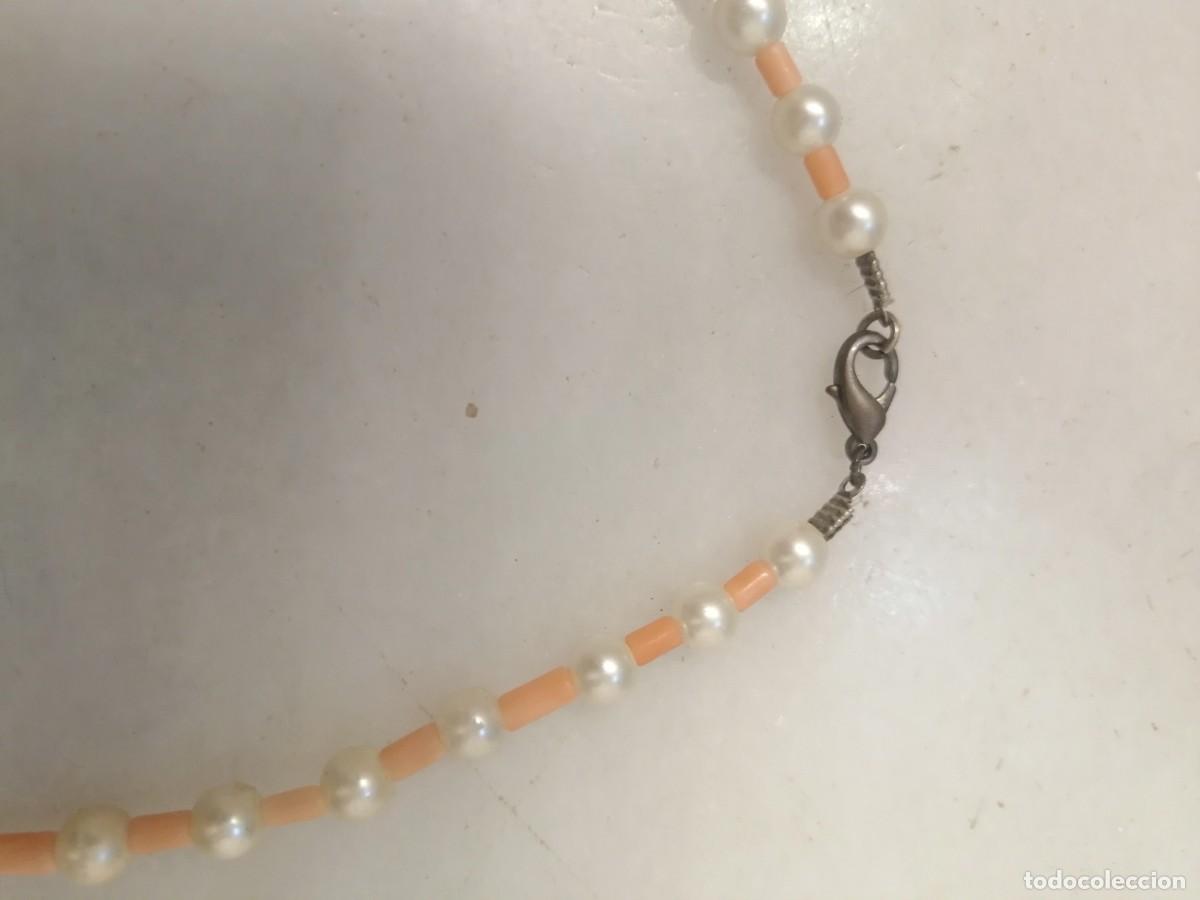 Joyeria: Collar de perlas y coral rosa - Foto 3
