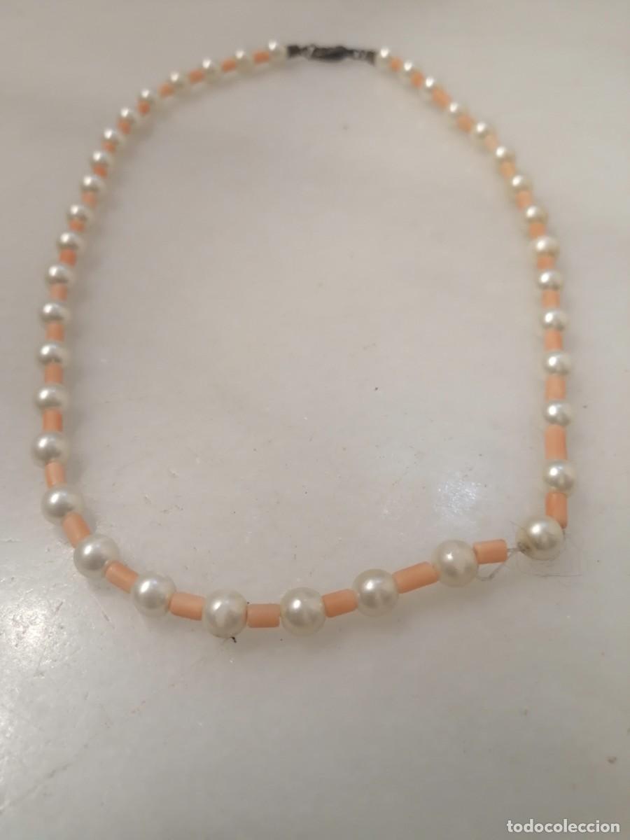 Joyeria: Collar de perlas y coral rosa - Foto 4