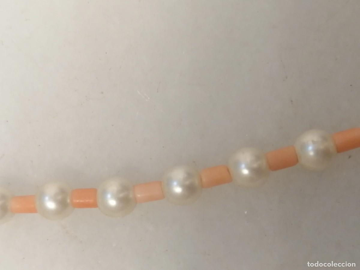 Joyeria: Collar de perlas y coral rosa - Foto 5