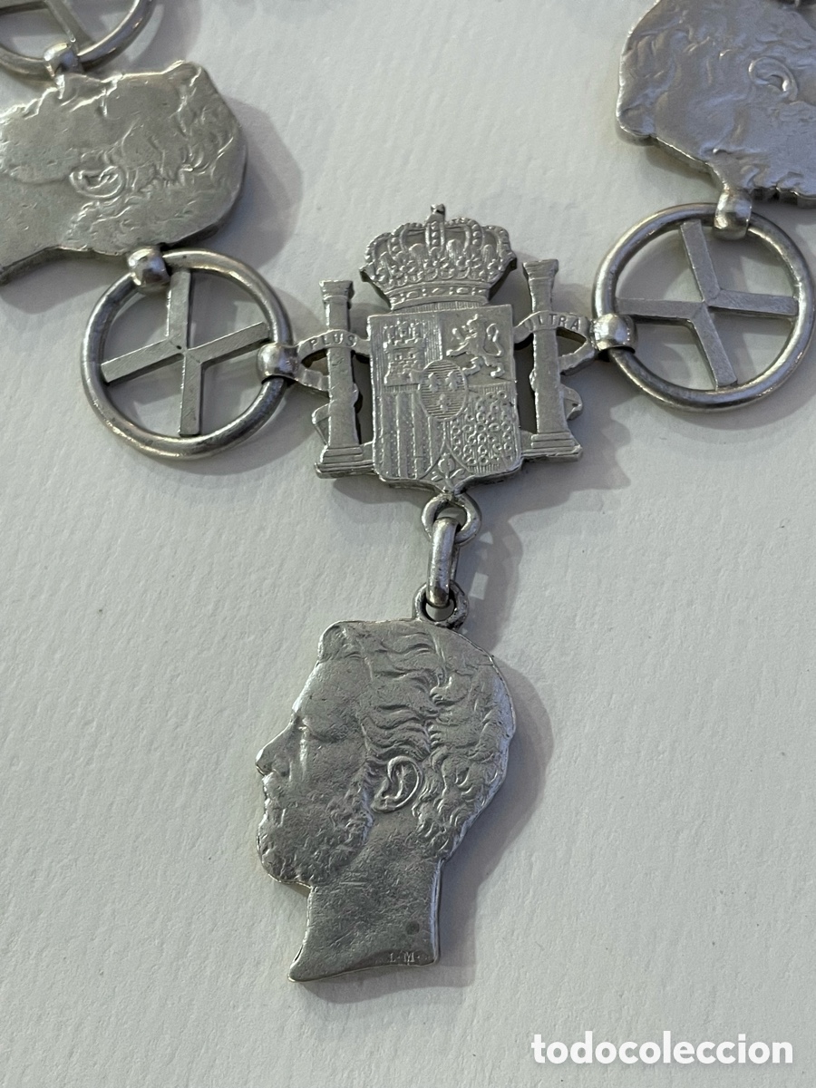 Joyeria: Original pulsera de plata con monedas espa&ntilde;olas del siglo XIX - Foto 3