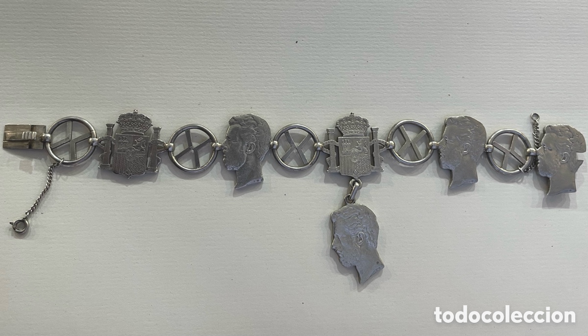 Joyeria: Original pulsera de plata con monedas espa&ntilde;olas del siglo XIX - Foto 4