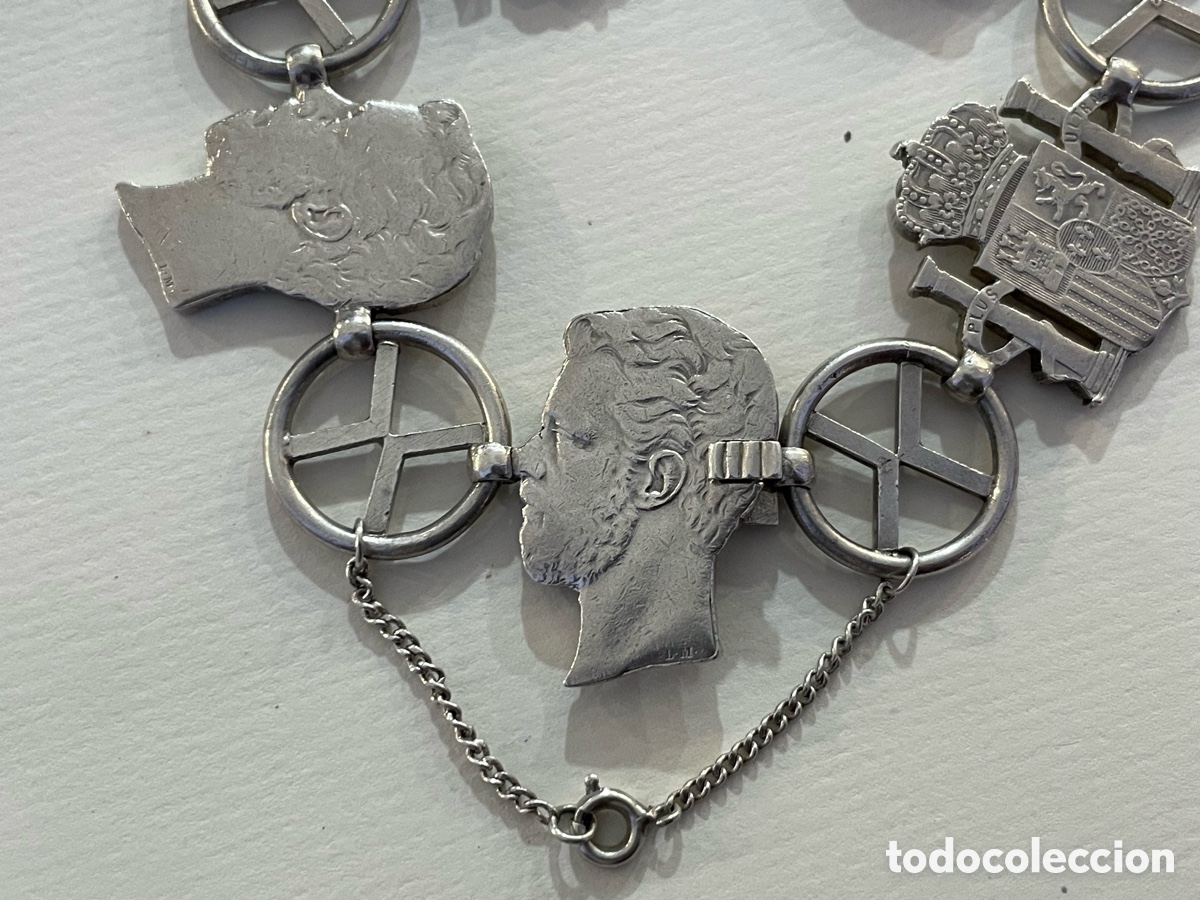 Joyeria: Original pulsera de plata con monedas espa&ntilde;olas del siglo XIX - Foto 8
