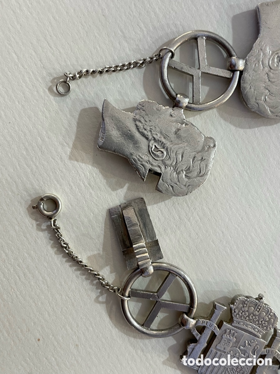 Joyeria: Original pulsera de plata con monedas espa&ntilde;olas del siglo XIX - Foto 11