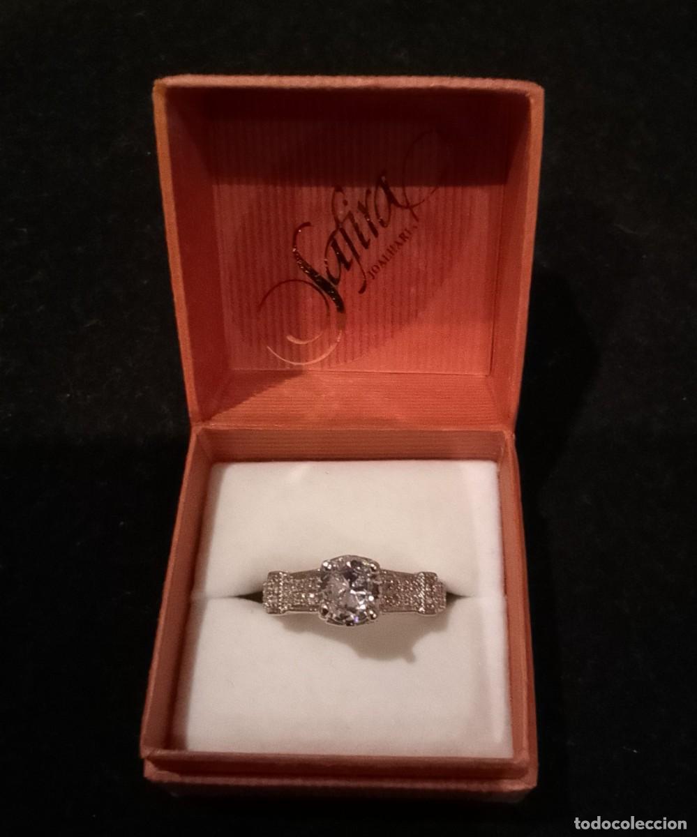 Joyeria: Sofisticado Anillo Vintage de Plata de Ley con Strass - Foto 2
