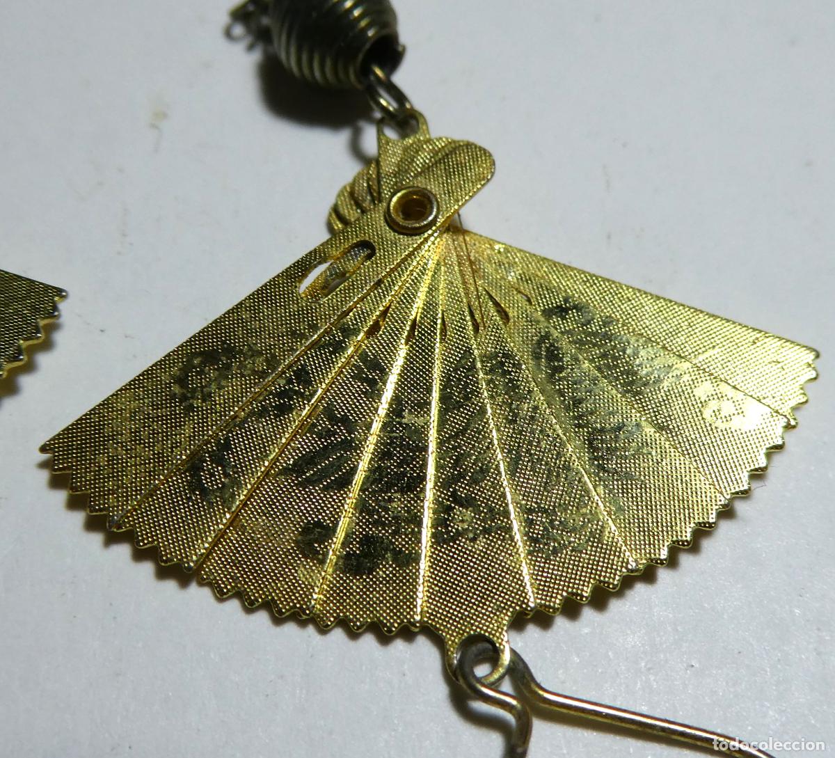 Joyeria: Pareja de pendientes en forma de abanico asi&aacute;tico - Foto 3