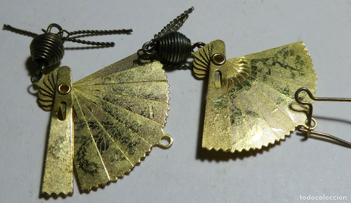 Joyeria: Pareja de pendientes en forma de abanico asi&aacute;tico - Foto 4