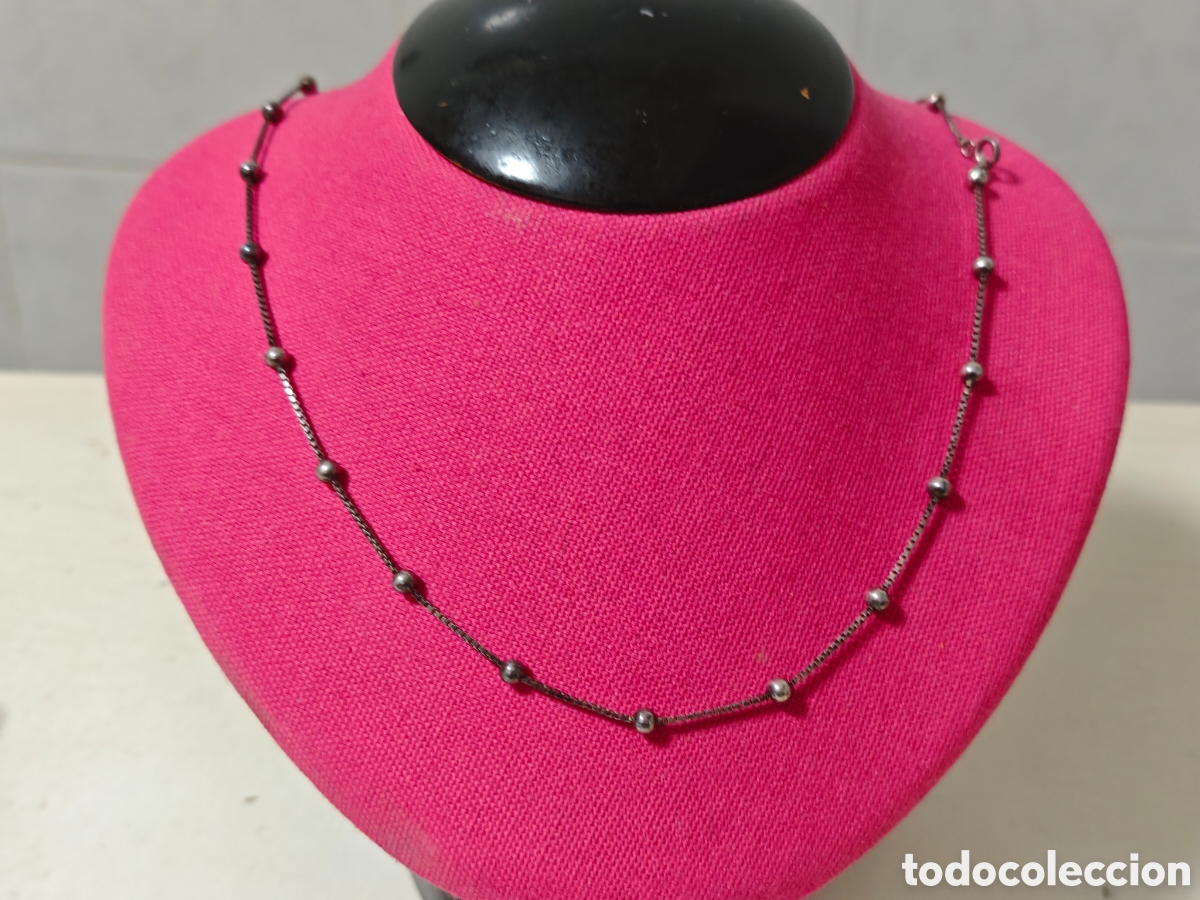 Joyeria: bonita cadena de bolas de plata de ley - Foto 2