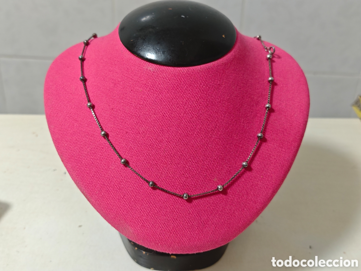 Joyeria: bonita cadena de bolas de plata de ley - Foto 4