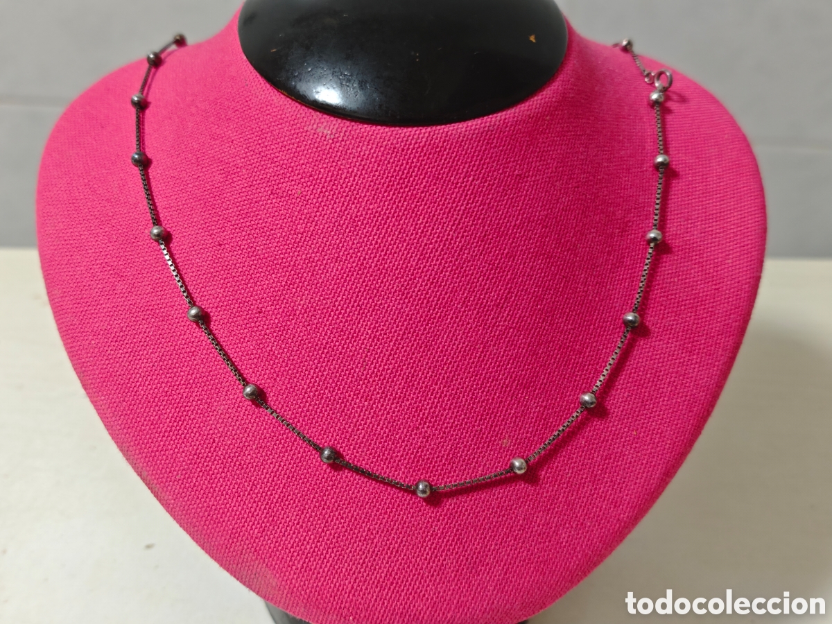 Joyeria: bonita cadena de bolas de plata de ley - Foto 6