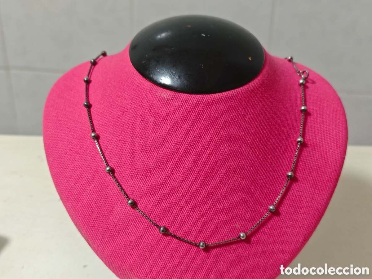 Joyeria: bonita cadena de bolas de plata de ley - Foto 1
