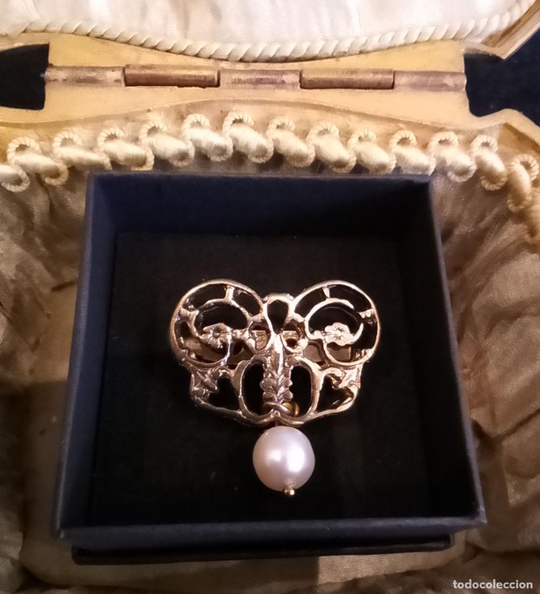 Joyeria: Antiguo Broche con Perla - Foto 2