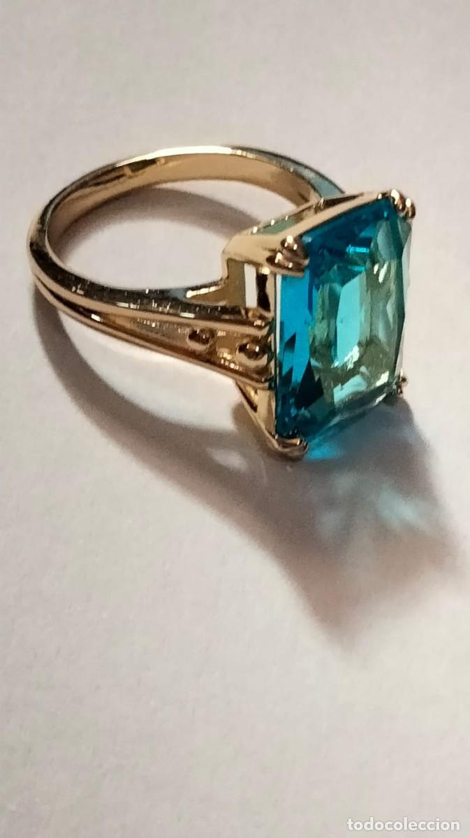 Joyeria: Anillo de zirconia azul elegante - Foto 1