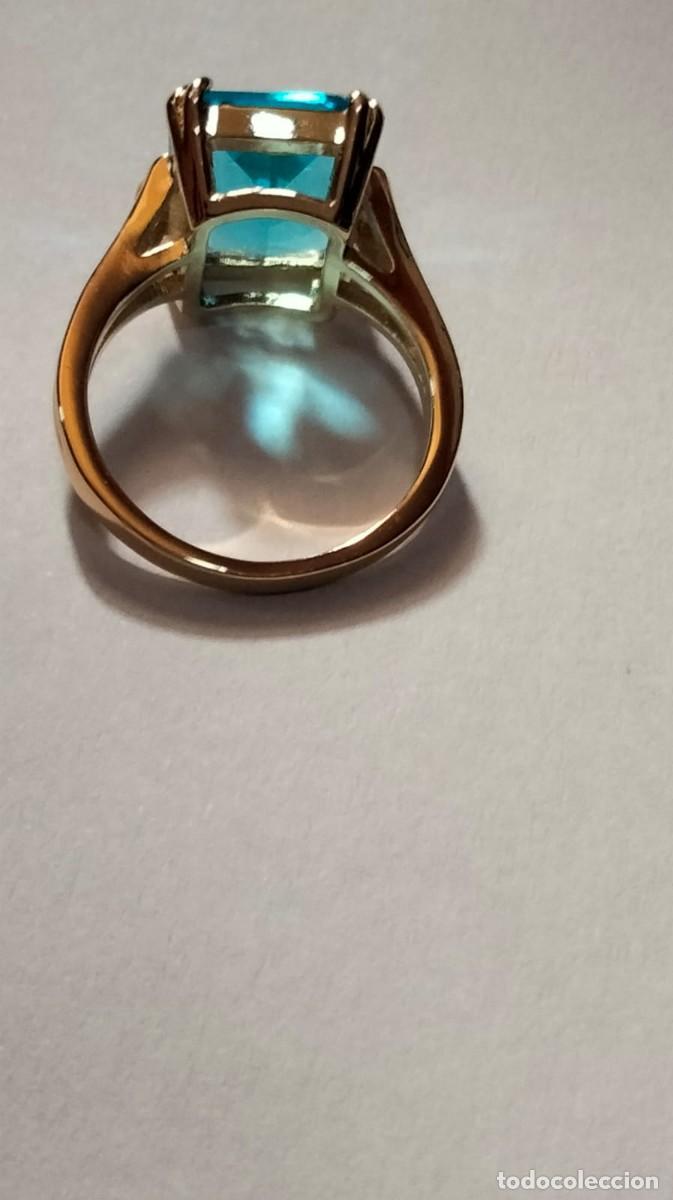 Joyeria: Anillo de zirconia azul elegante - Foto 3