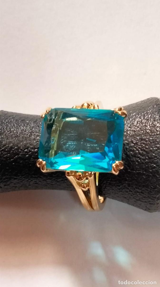 Joyeria: Anillo de zirconia azul elegante - Foto 4