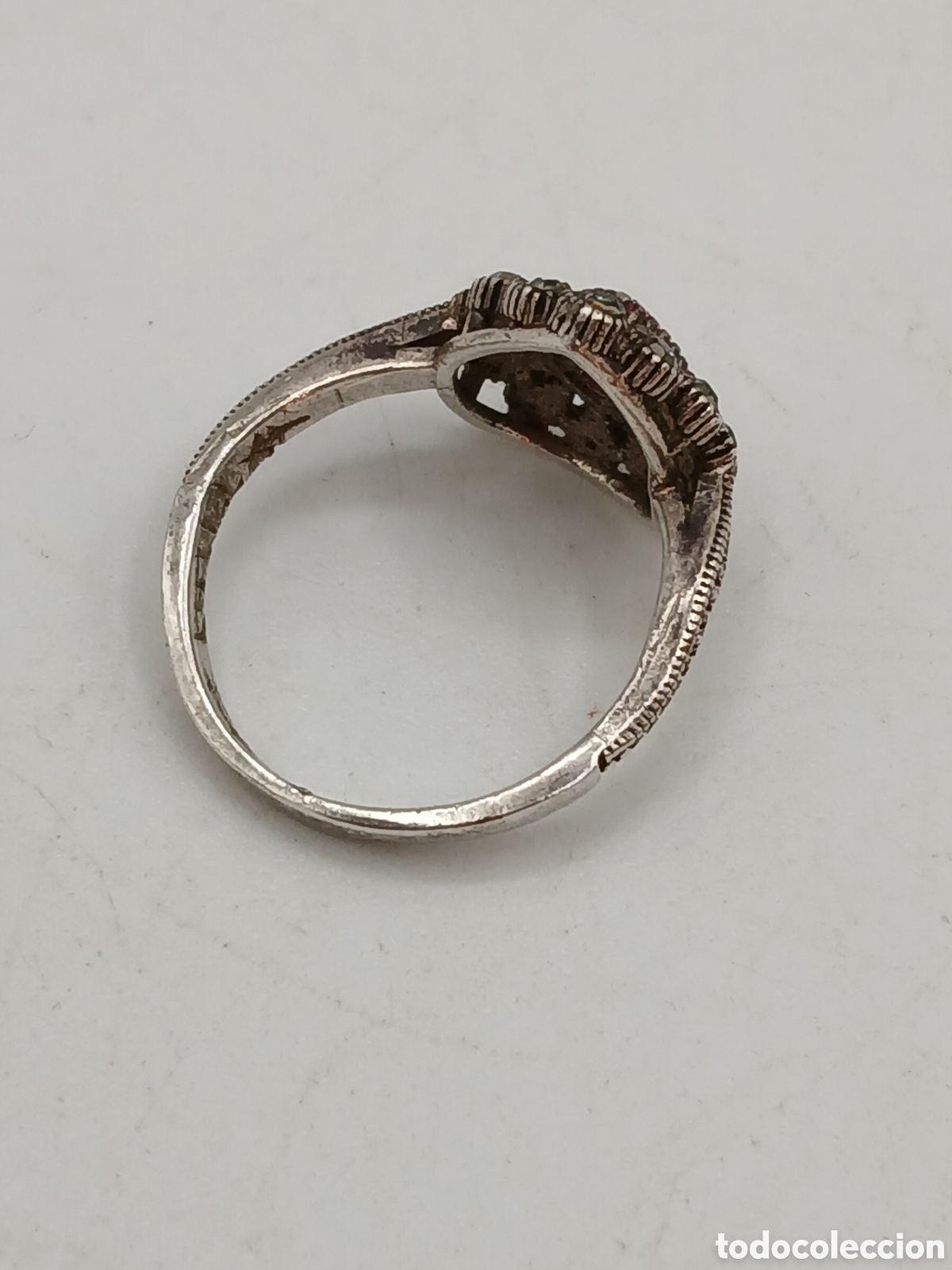 Joyeria: Anillo plata 925mls rub&iacute; y cuarzo blanco - Foto 8