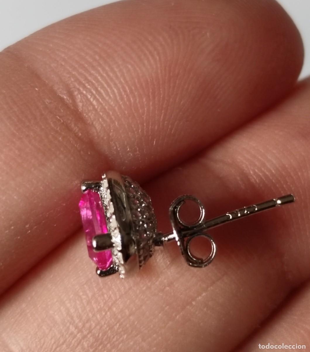 Joyeria: Pendientes con Topacios Rosas Naturales y Circonitas - Foto 5