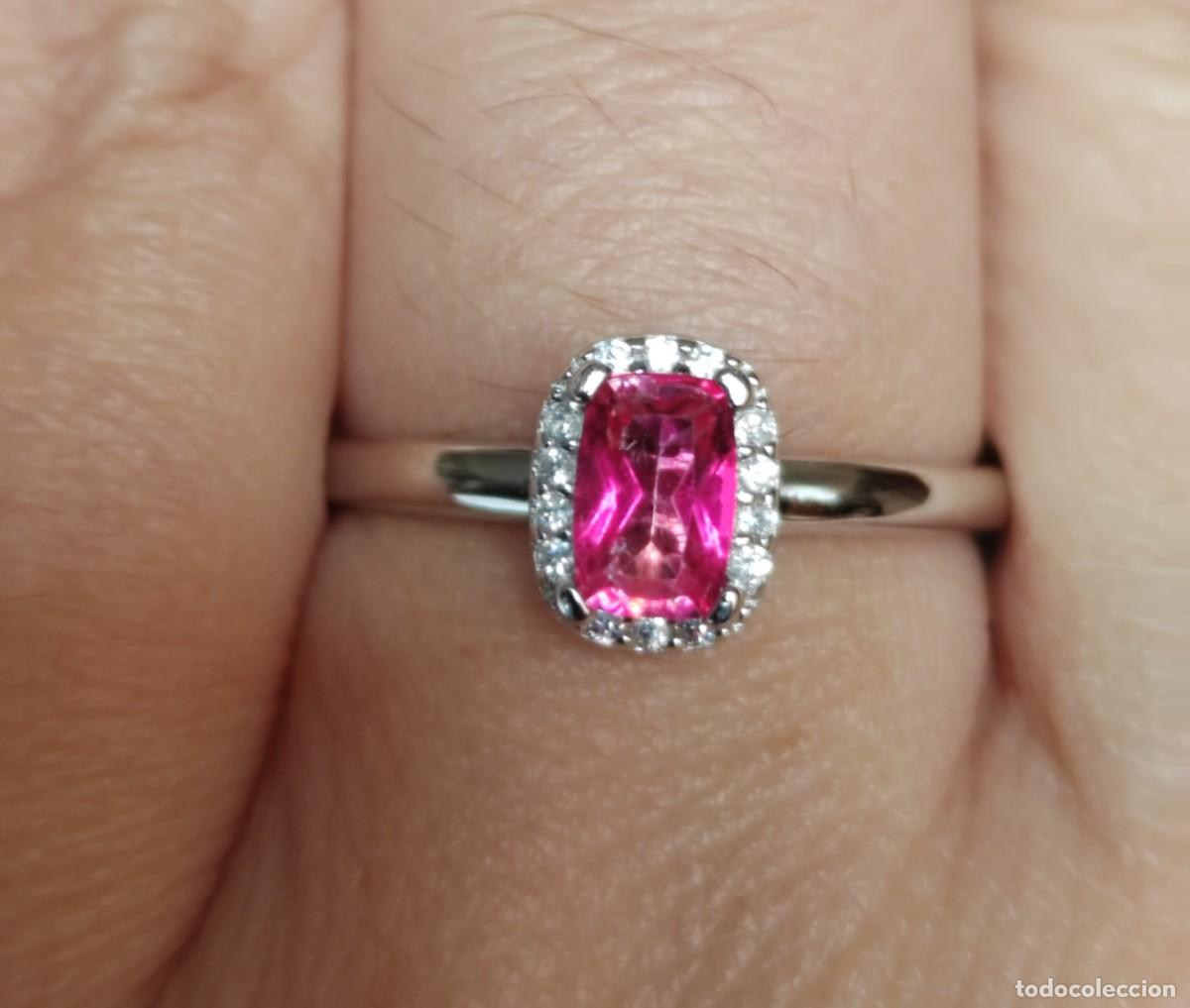 Joyeria: Anillo con Topacio Rosa Natural y Circonitas - Foto 1