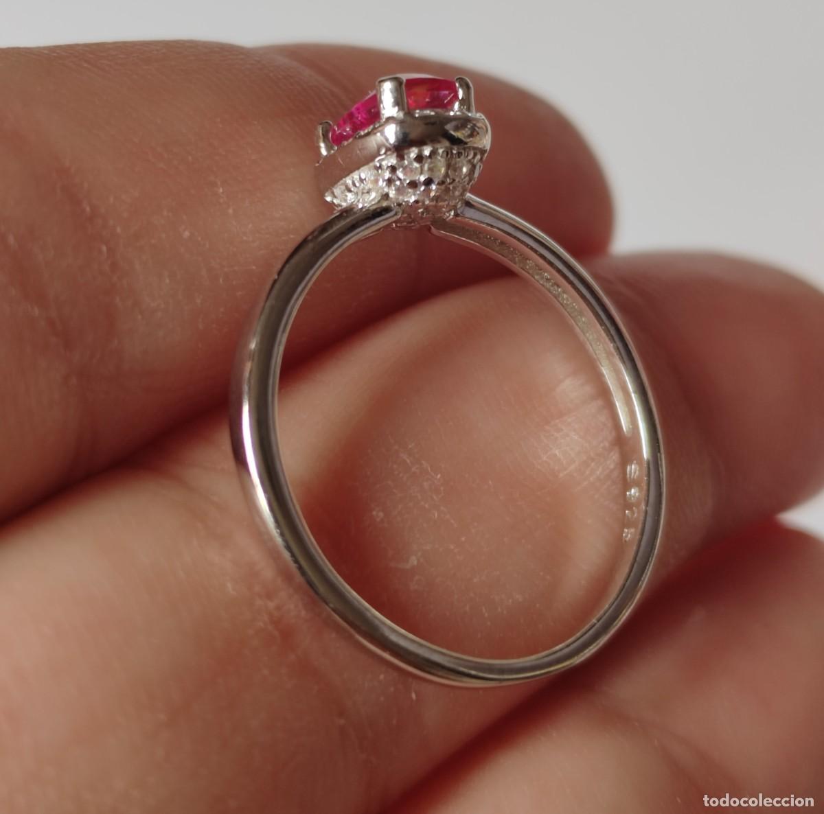 Joyeria: Anillo con Topacio Rosa Natural y Circonitas - Foto 3