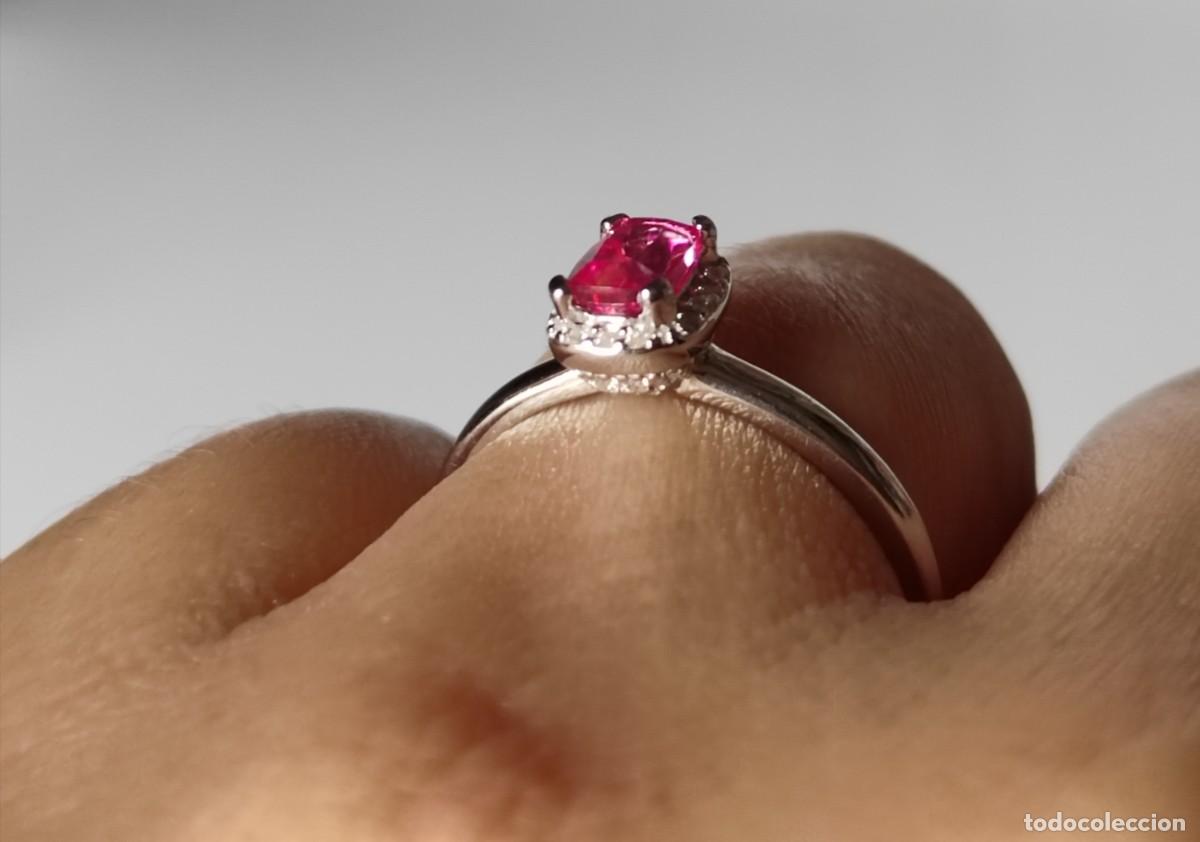 Joyeria: Anillo con Topacio Rosa Natural y Circonitas - Foto 4