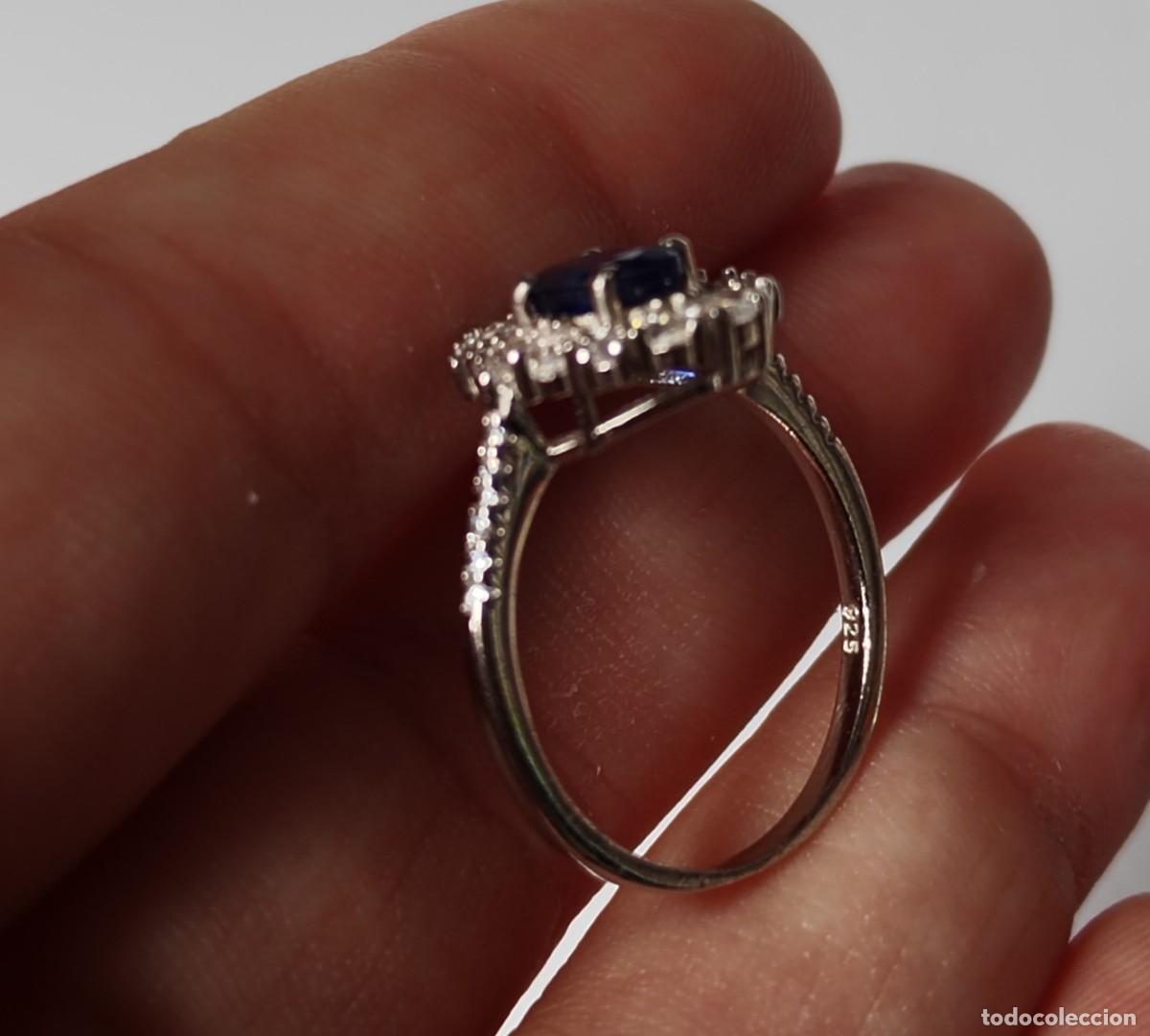 Joyeria: Anillo con Zafiro Aut&eacute;ntico y Circonitas - Foto 7