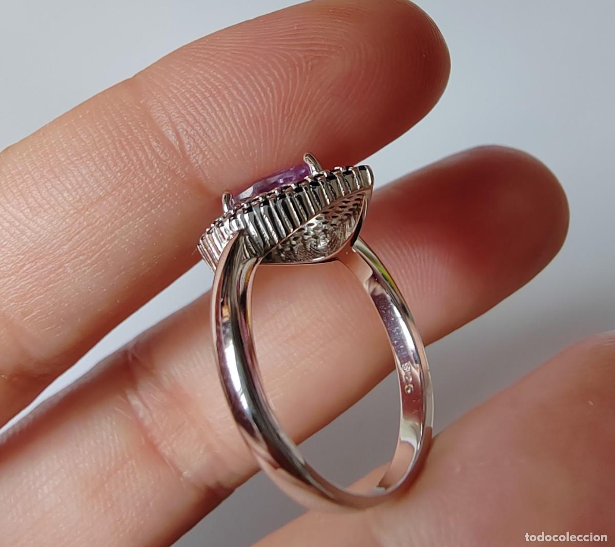 Joyeria: Anillo con Amatista y Espinelas Naturales - Foto 4