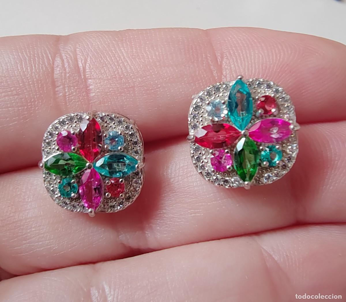 Joyeria: Pendientes con Topacios Naturales y Circonitas - Foto 2