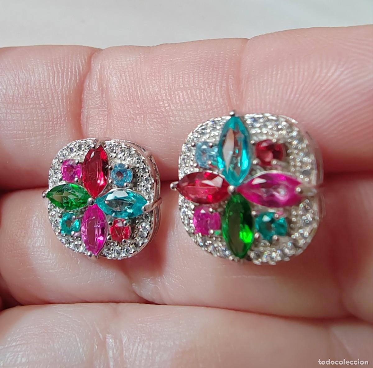 Joyeria: Pendientes con Topacios Naturales y Circonitas - Foto 4