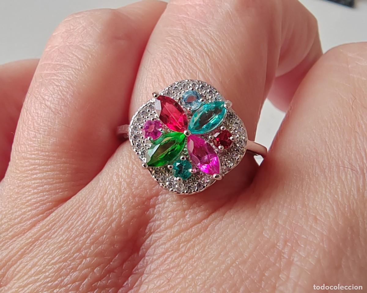 Joyeria: Anillo con Topacios Naturales y Circonitas - Foto 1