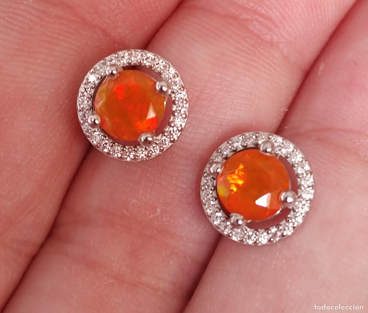 Joyeria: Pendientes con &Oacute;palos Naranjas y Plata de Ley - Foto 2