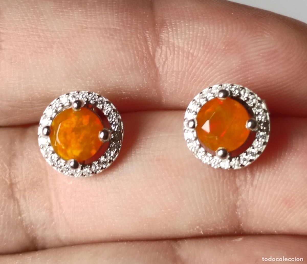 Joyeria: Pendientes con &Oacute;palos Naranjas y Plata de Ley - Foto 4