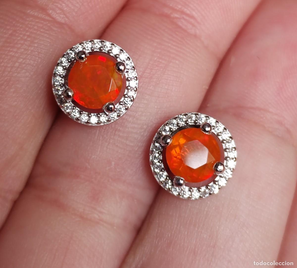 Joyeria: Pendientes con &Oacute;palos Naranjas y Plata de Ley - Foto 5
