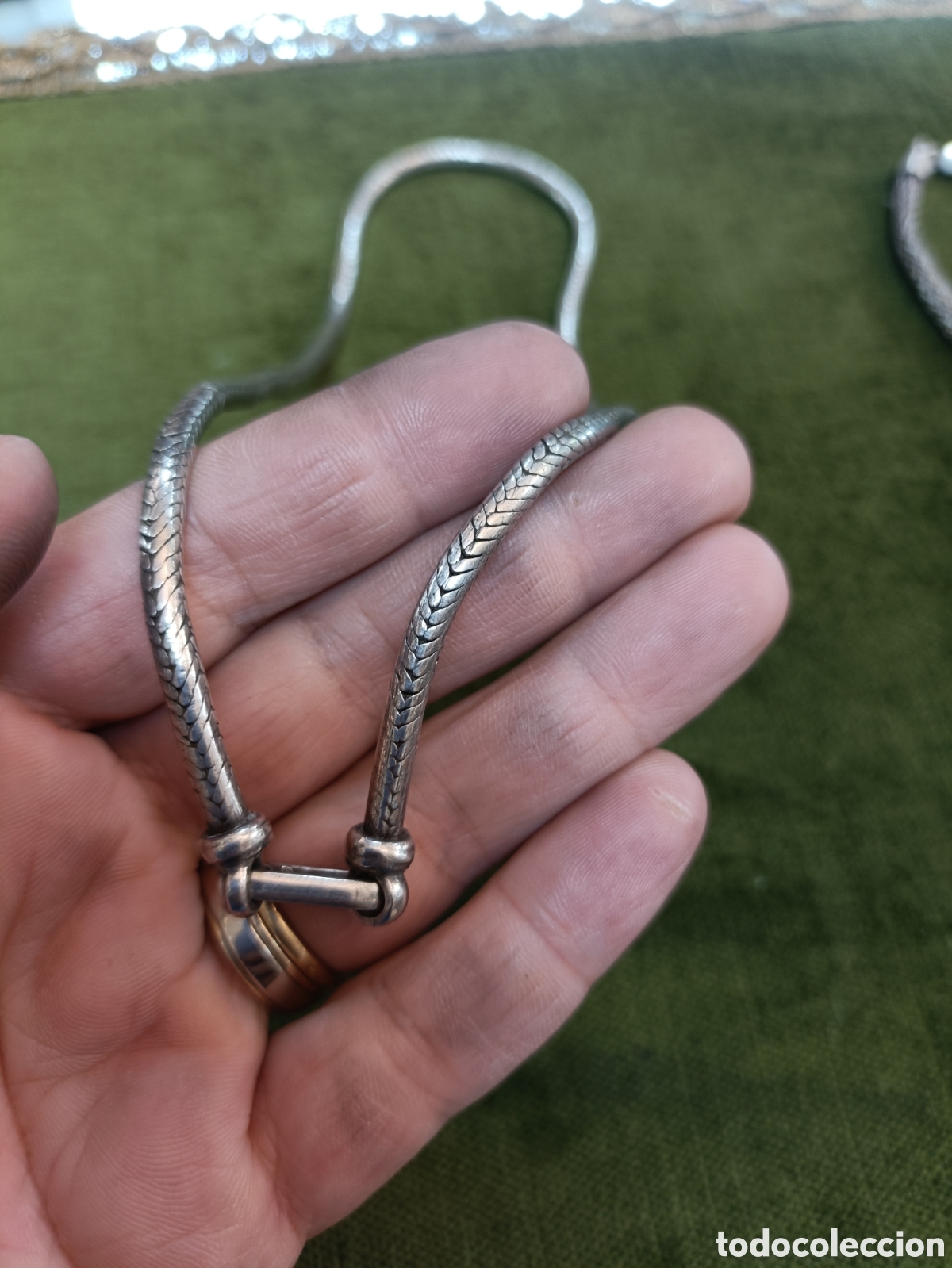 Joyeria: CORD&Oacute;N CADENA SERPIENTE ELABORADO EN PLATA. - Foto 4