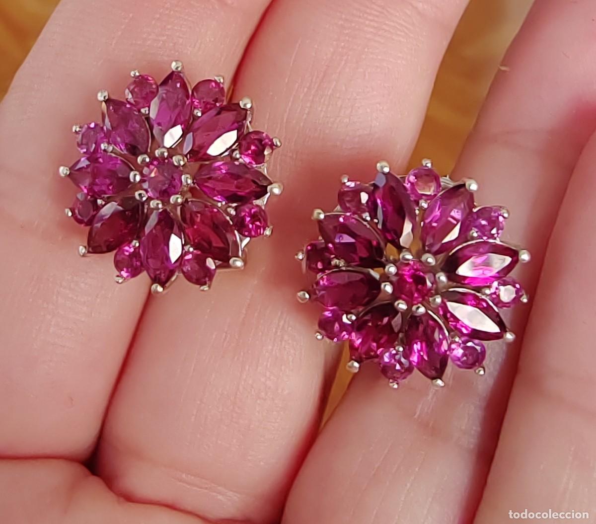 Joyeria: Pendientes con Granates Rodolitas aut&eacute;nticos - Foto 1