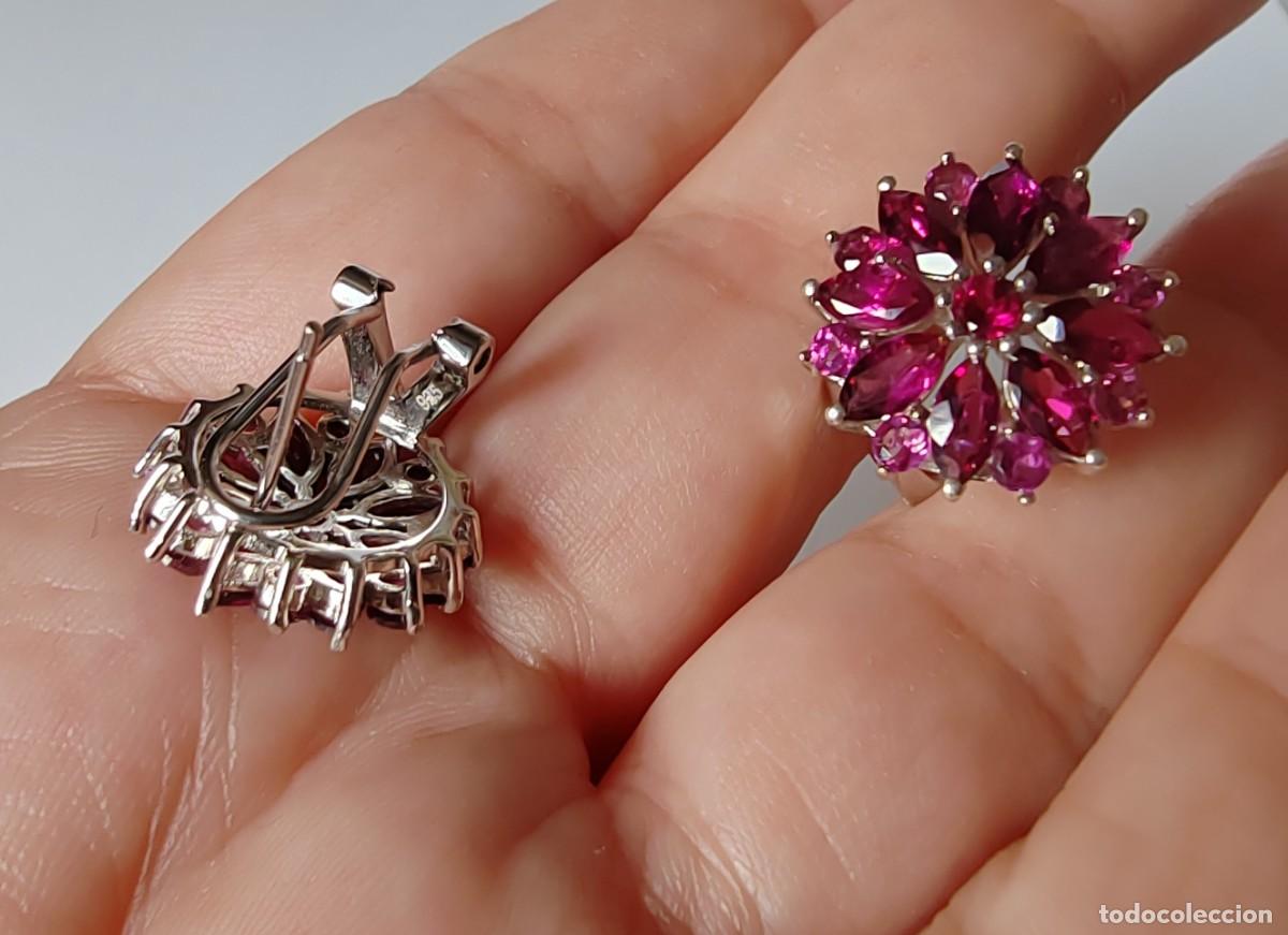 Joyeria: Pendientes con Granates Rodolitas aut&eacute;nticos - Foto 3