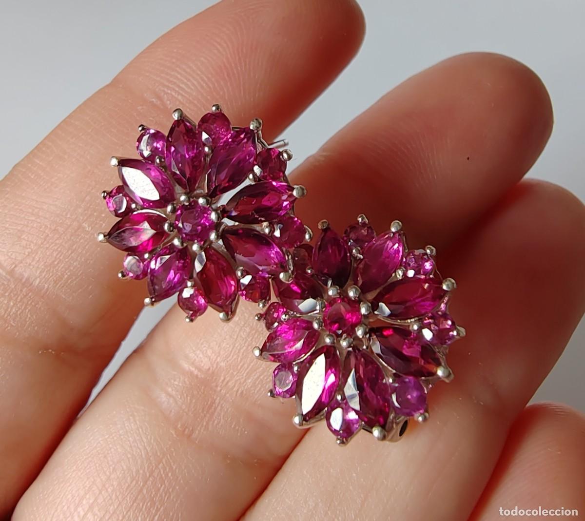 Joyeria: Pendientes con Granates Rodolitas aut&eacute;nticos - Foto 4