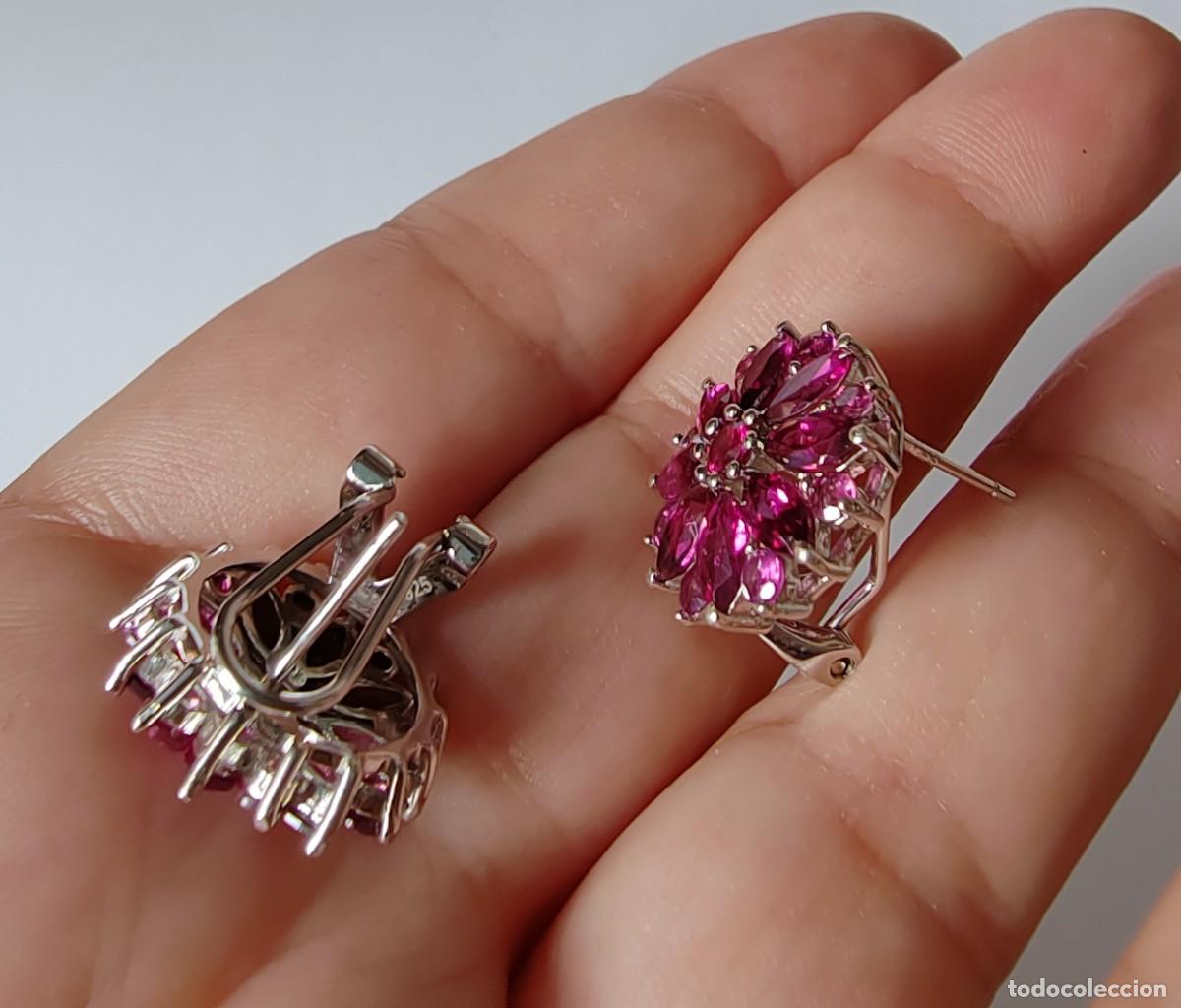 Joyeria: Pendientes con Granates Rodolitas aut&eacute;nticos - Foto 5