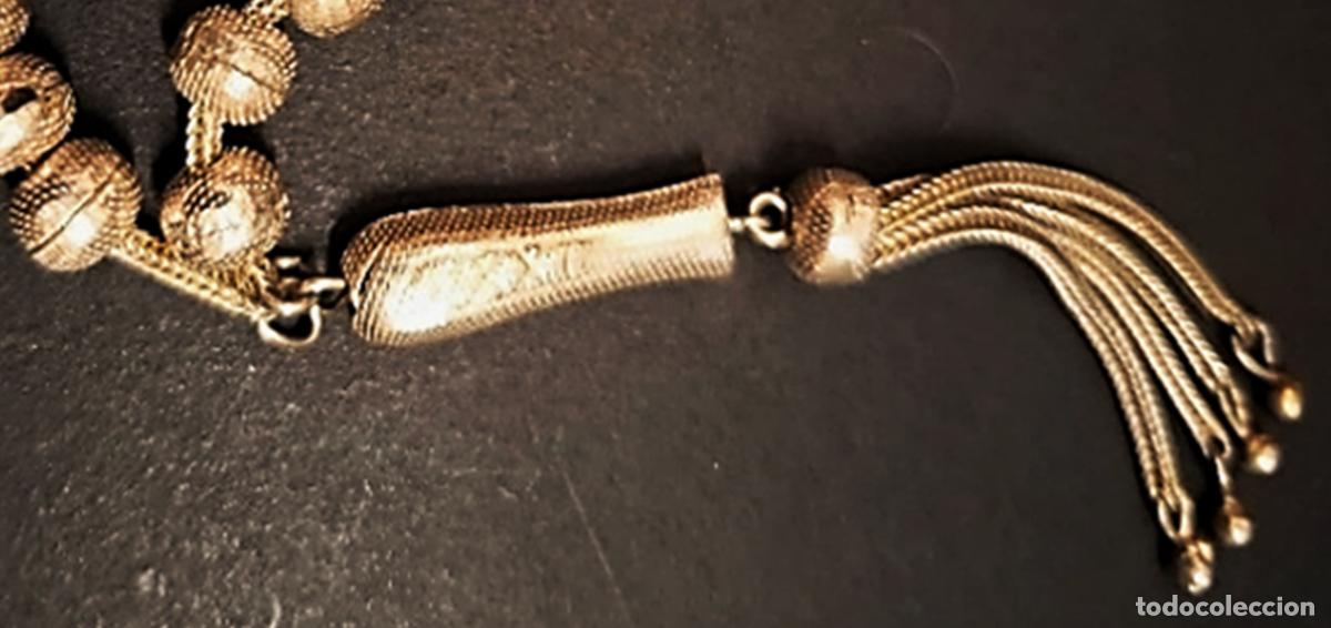 Joyeria: 3 Detalle de la cuenta Alif y el abalorio decorativo final en forma de borla en plata de ley. - Foto 3