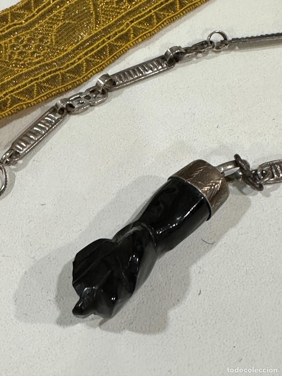 Joyeria: Higa de azabache con cadena de plata - Foto 1