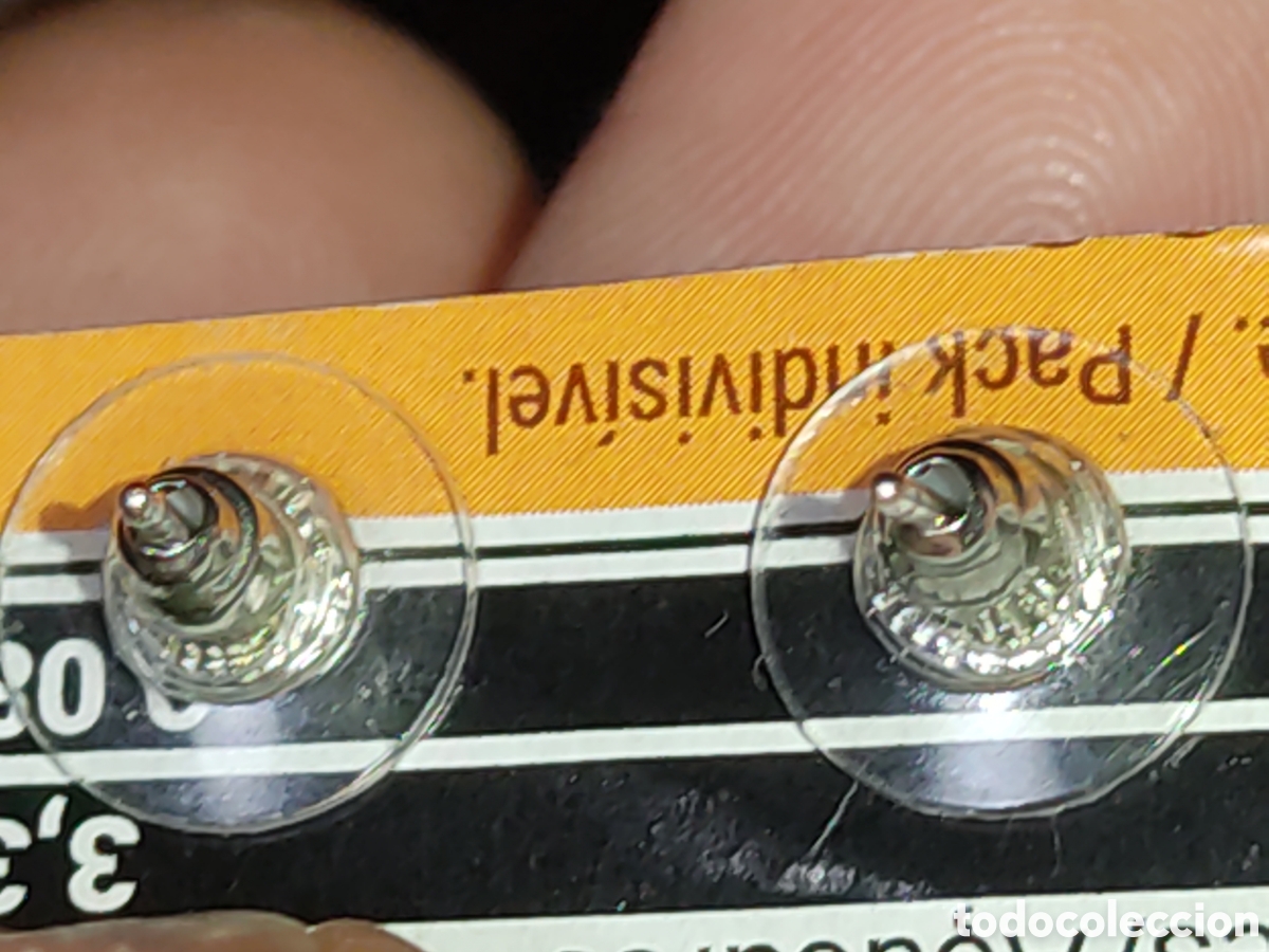 Joyeria: Pendientes con esmalte y circonitas de cristal.Vintage. - Foto 3