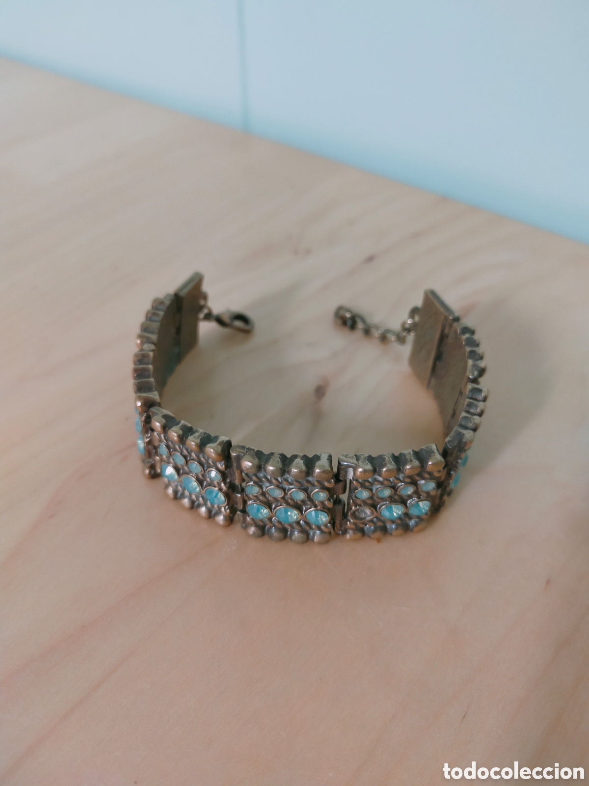 Joyeria: Pulsera antigua con cuentas azules - Foto 2