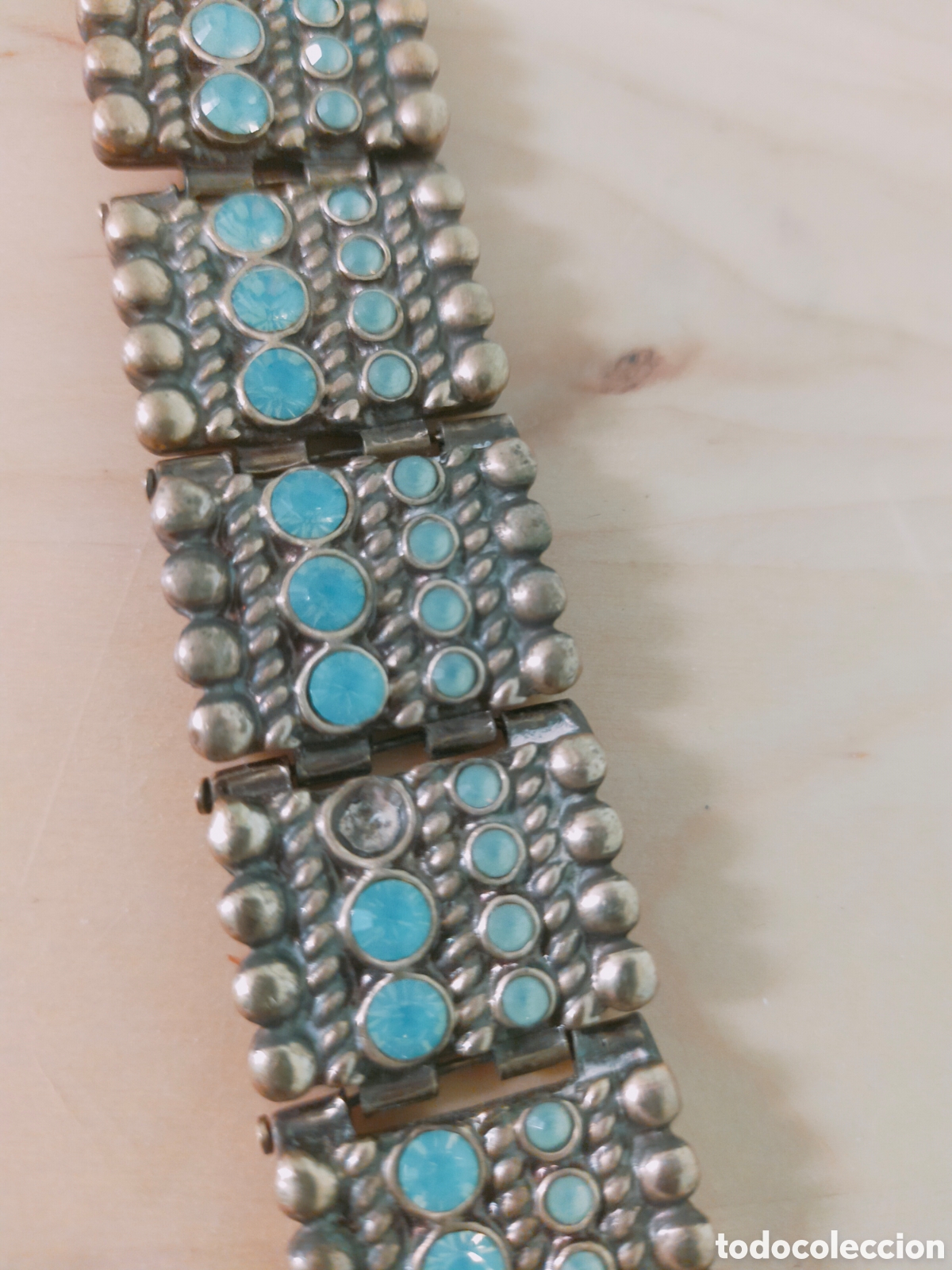 Joyeria: Pulsera antigua con cuentas azules - Foto 3