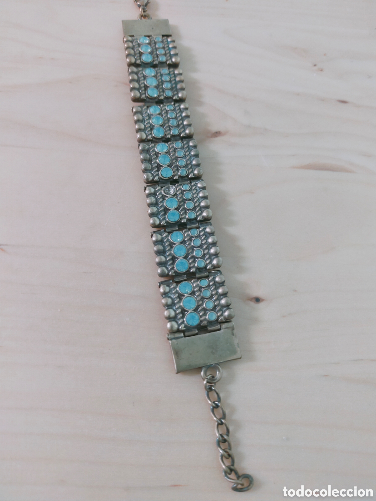 Joyeria: Pulsera antigua con cuentas azules - Foto 1