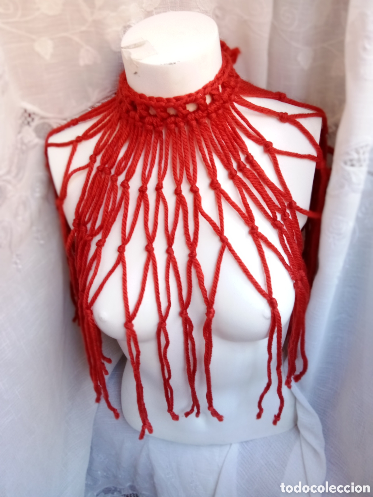 Joyeria: Collar halter tono naranja quemado - Foto 1