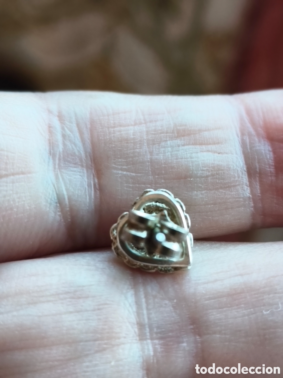 Joyeria: Antiguos pendientes de plata en forma de coraz&oacute;n con peque&ntilde;os cristales - Foto 10