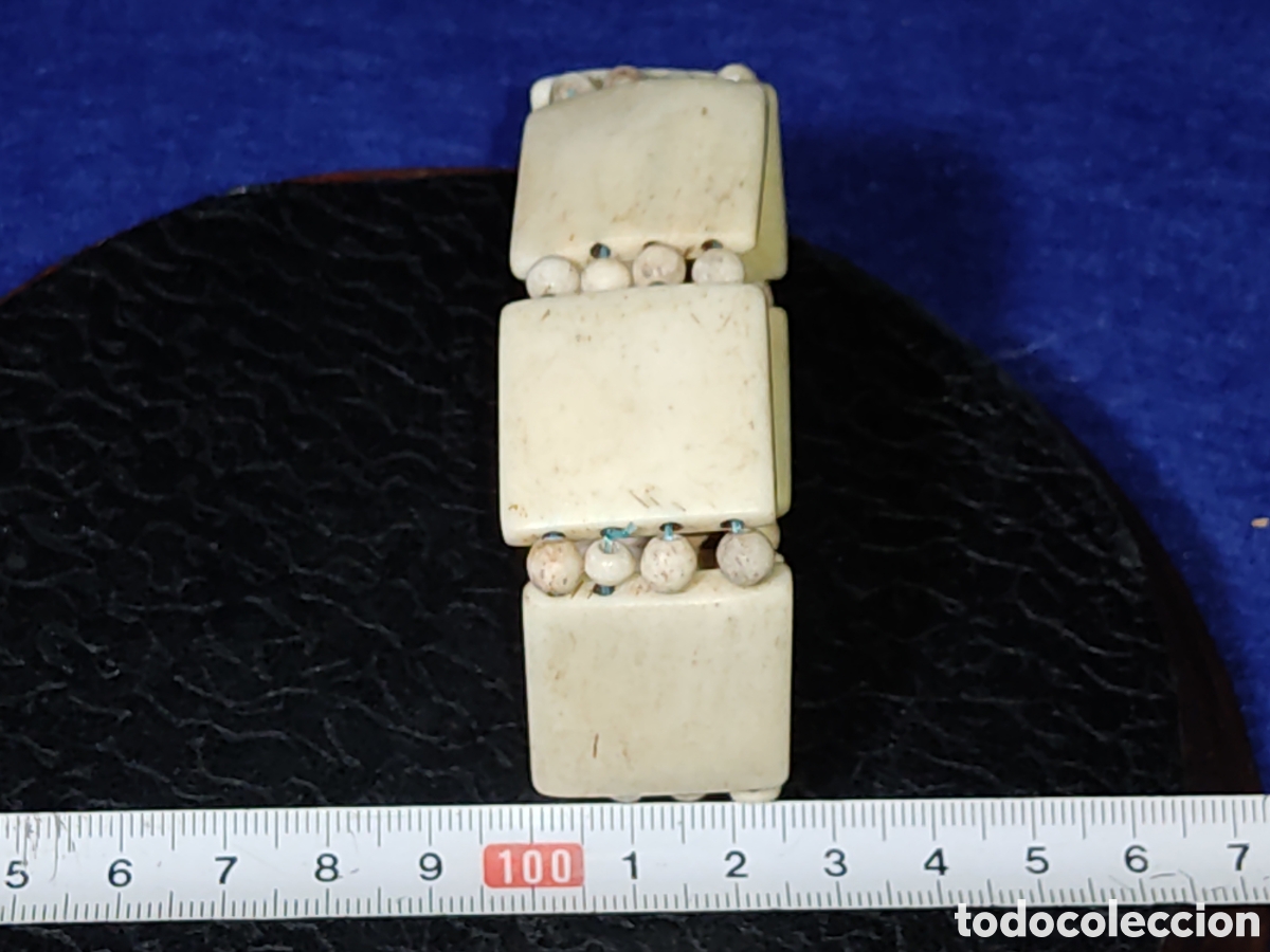 Joyeria: Pulsera de piezas de hueso.Vintage. - Foto 2