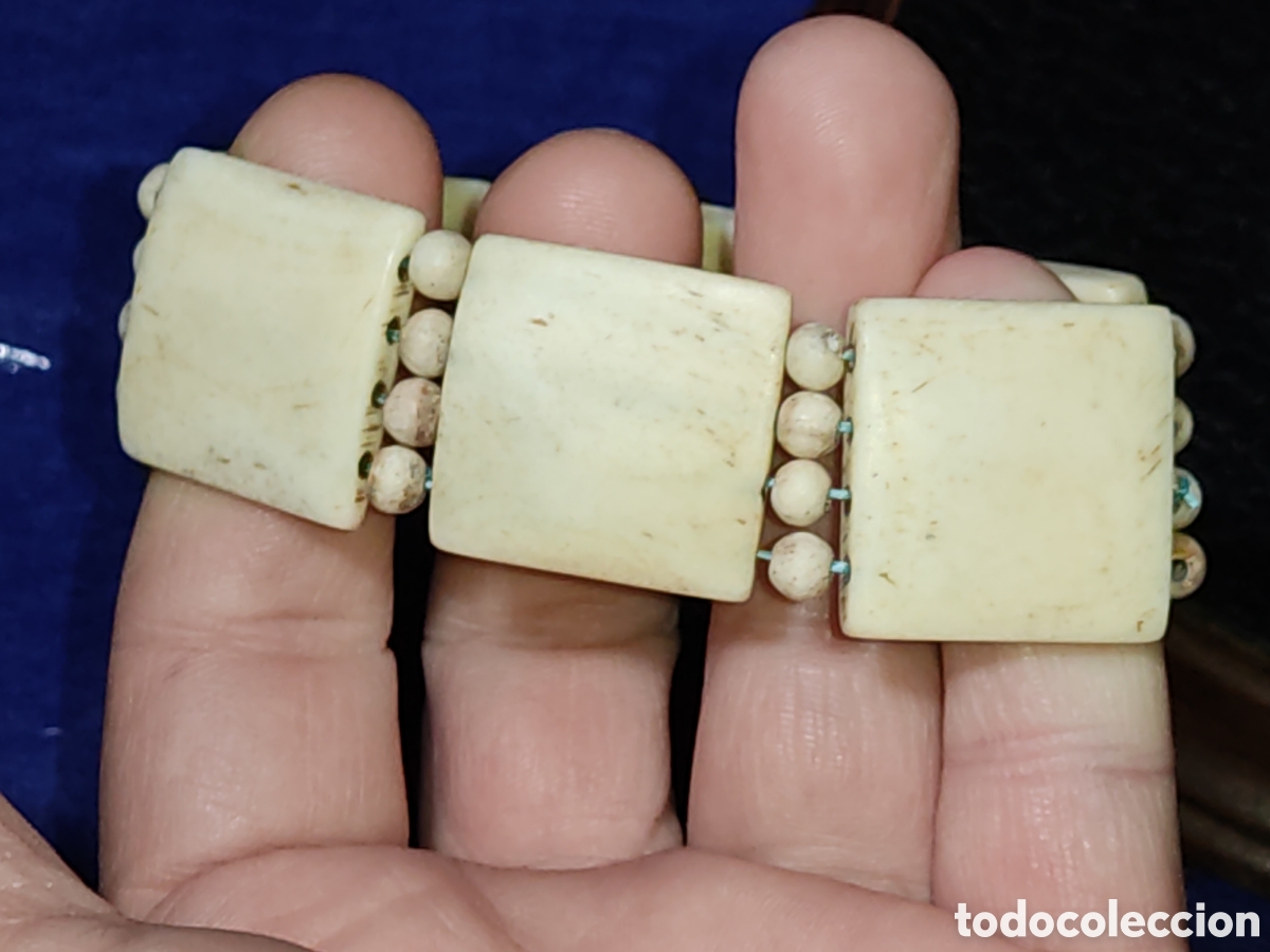 Joyeria: Pulsera de piezas de hueso.Vintage. - Foto 3