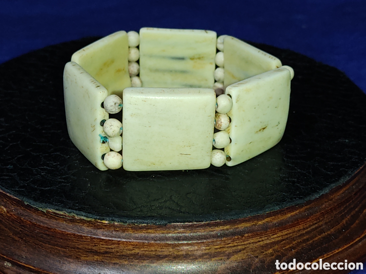 Joyeria: Pulsera de piezas de hueso.Vintage. - Foto 4